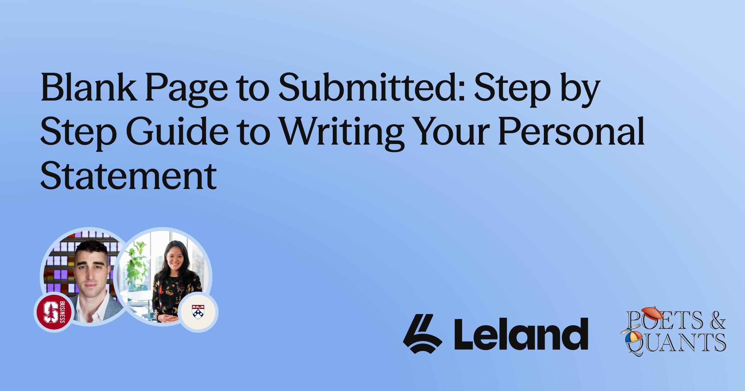 Blank Page to Submitted: Step by Step Guide to Writing Your Personal Statement
