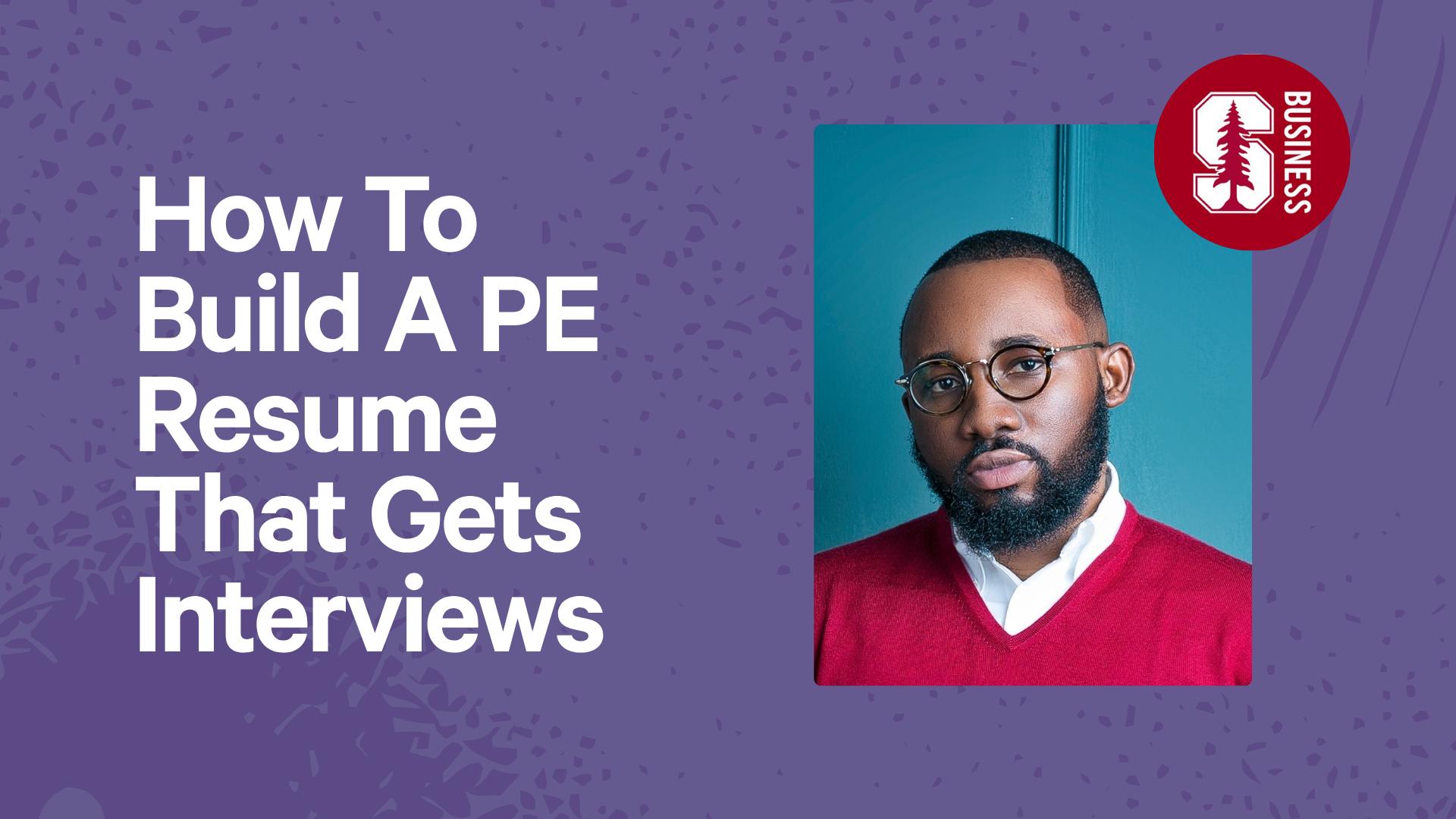 How To Build A PE Resume That Gets Interviews