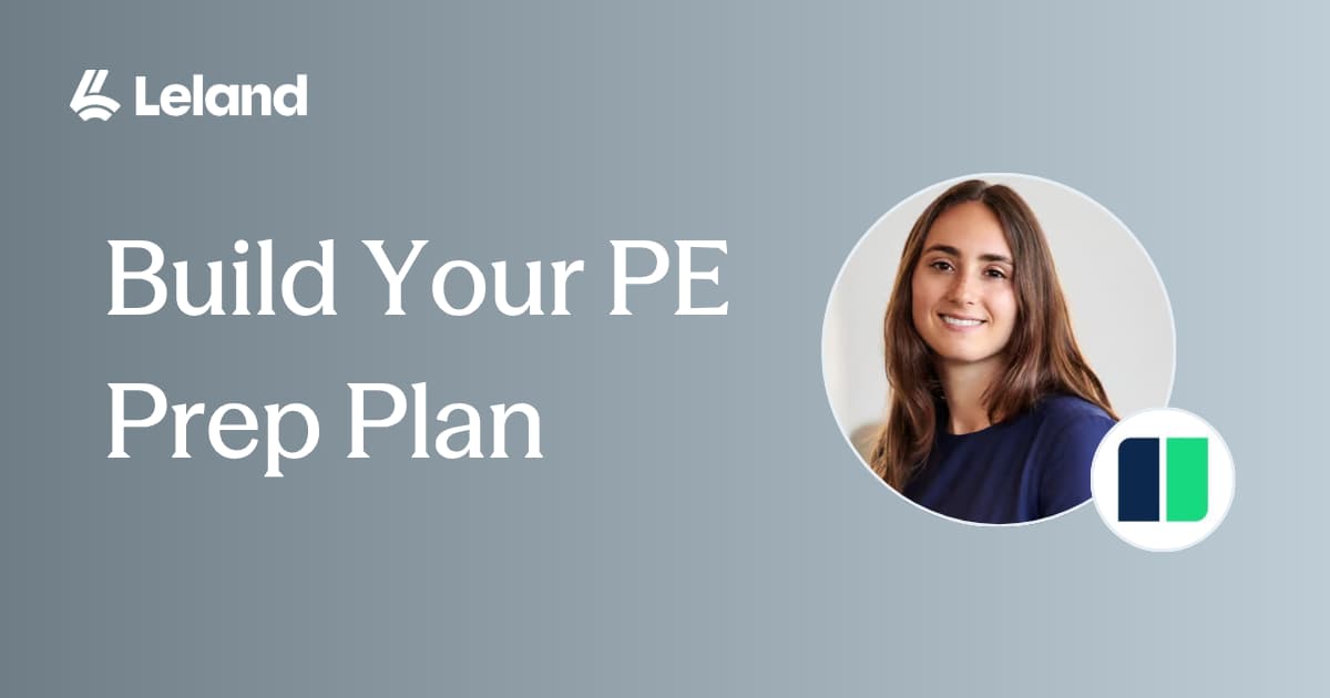 Build Your PE Prep Plan 