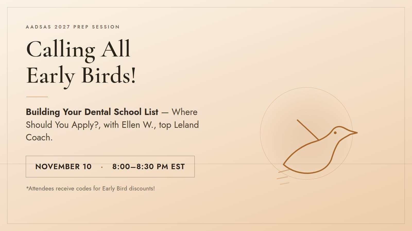 Dental School Early Bird Series: Building Your Dental School List: Where Should You Apply?