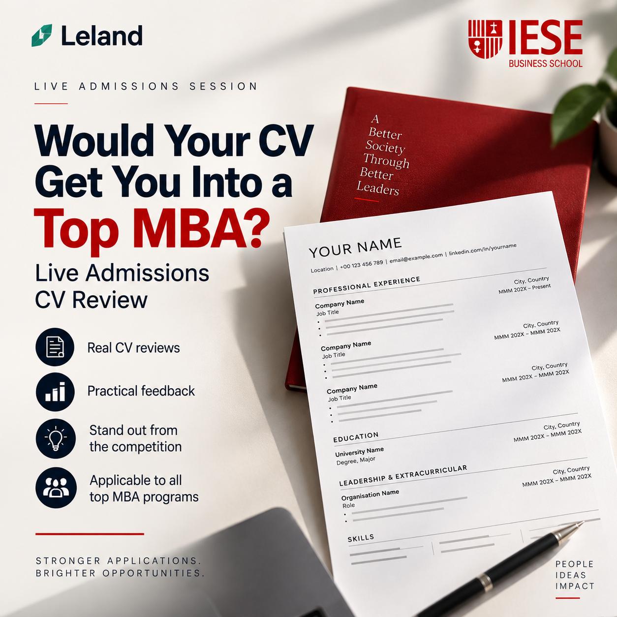 Would Your CV Get You Into a Top MBA? Live Admissions Review