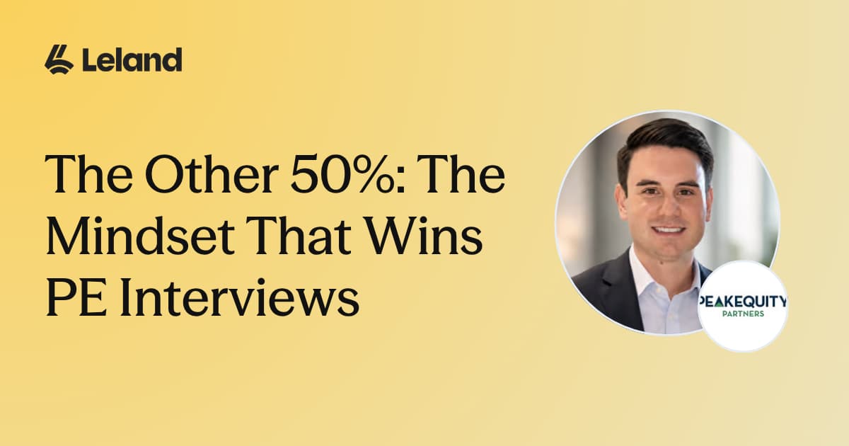 The Other 50%: The Mindset That Wins PE Interviews