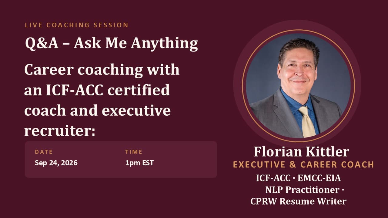 Q&A with an ICF-certified coach and executive recruiter