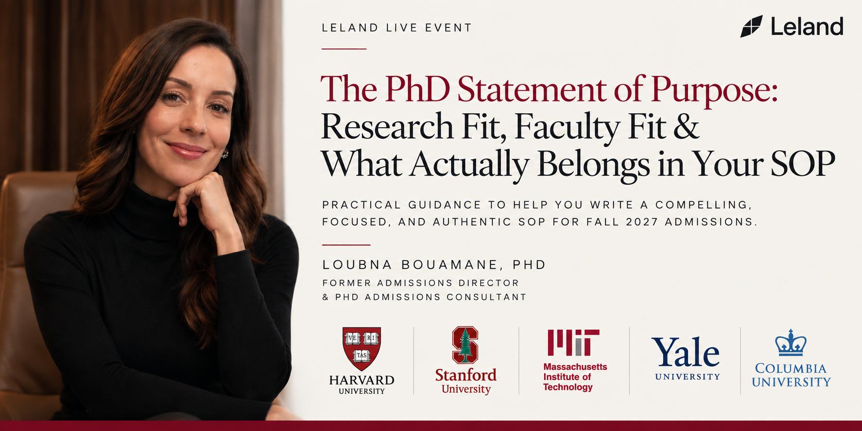 The PhD Statement of Purpose: Research Fit, Faculty Fit & What Actually Belongs 