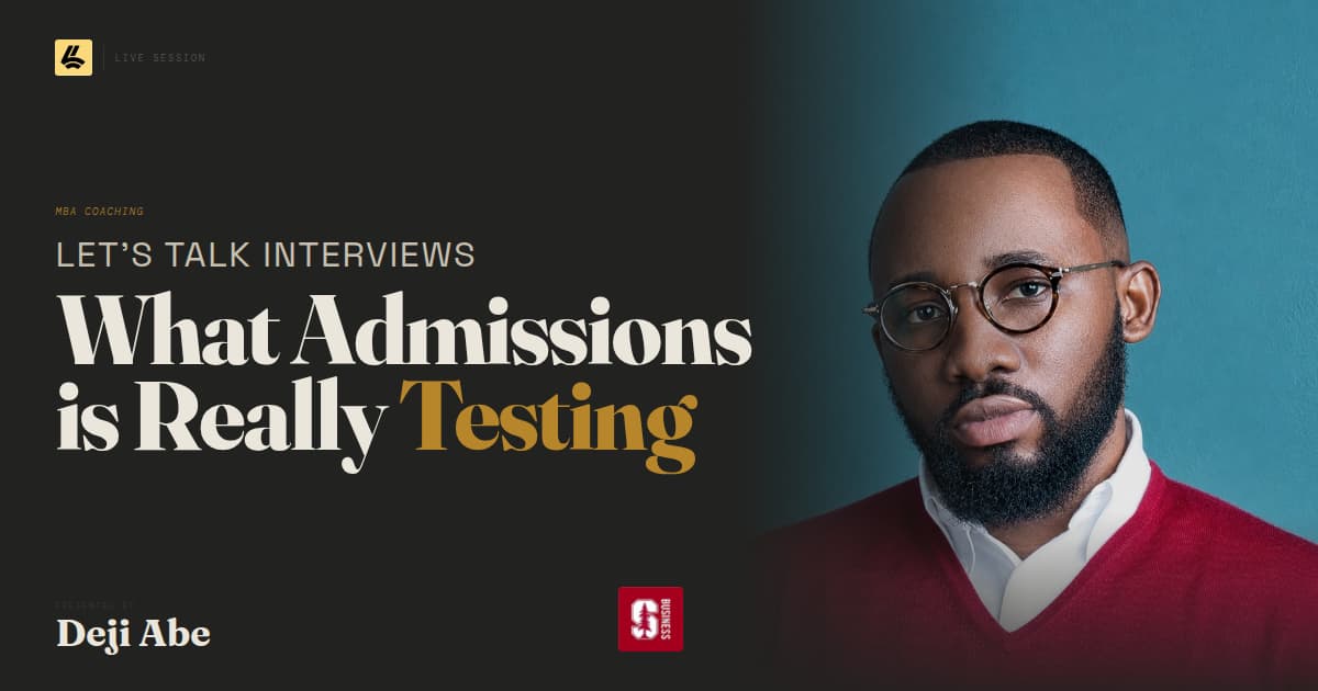 Let's Talk Interviews: What Admissions is Really Testing