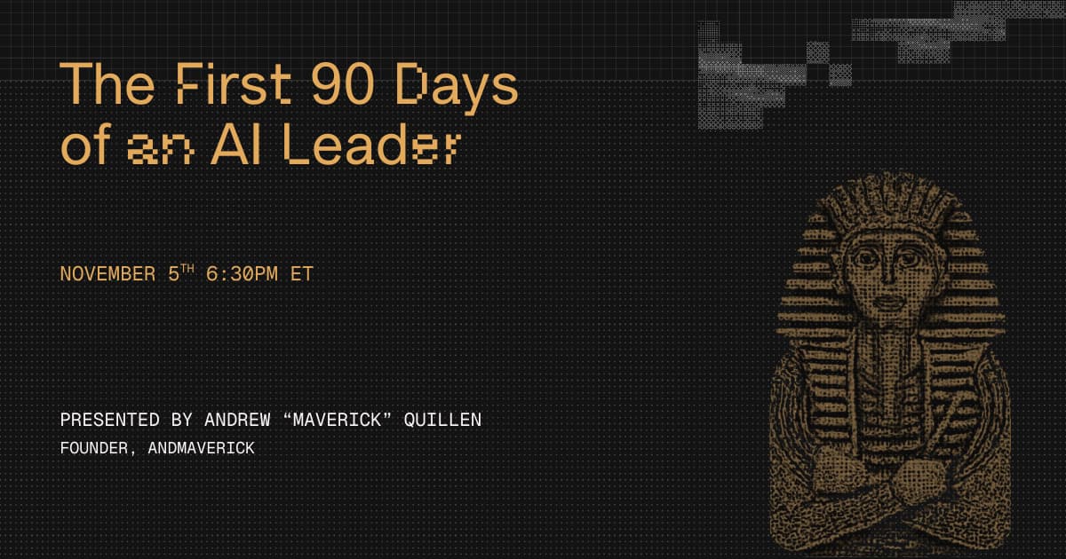The First 90 Days of an AI Leader