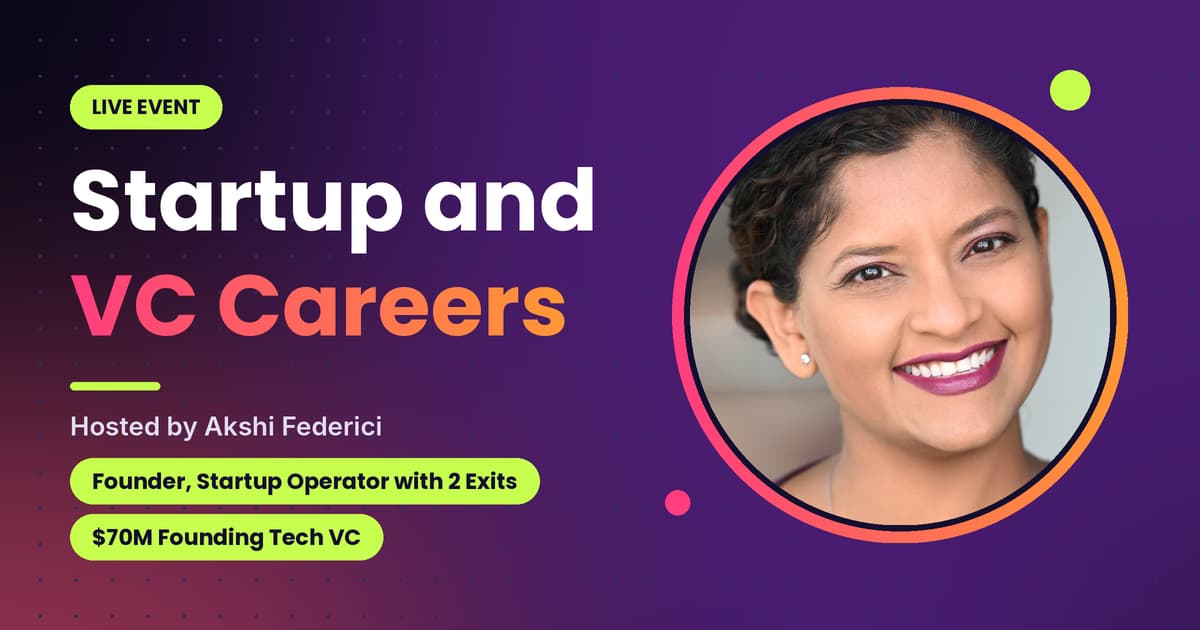 Start your career in Startups or VC