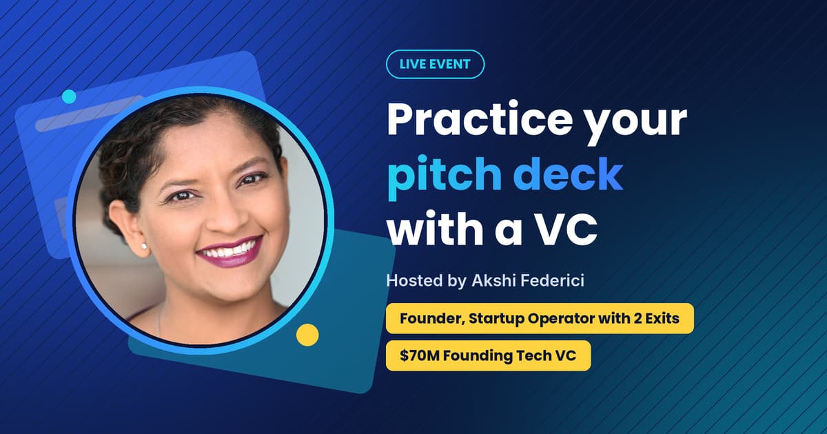 Practice your Pitch Deck with a VC