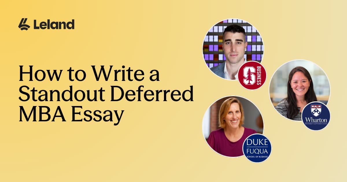 How to Write a Standout Deferred MBA Essay