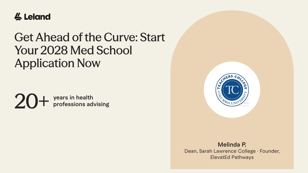 Get Ahead of the Curve: Start Your 2028 Med School Application Now