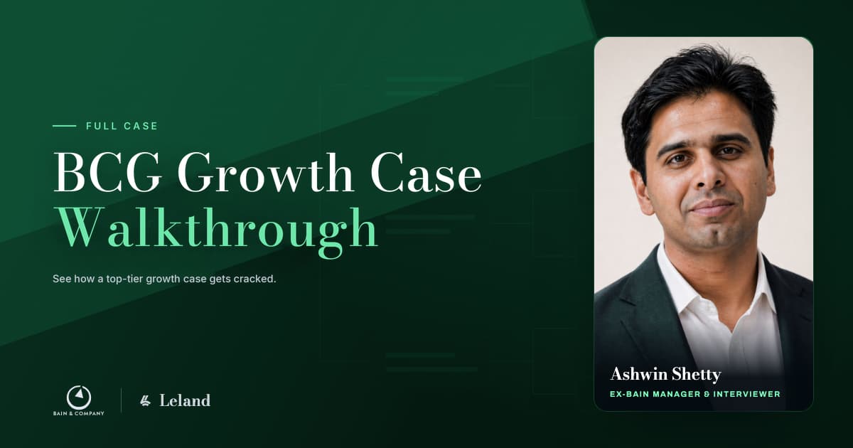 BCG Growth case walkthrough