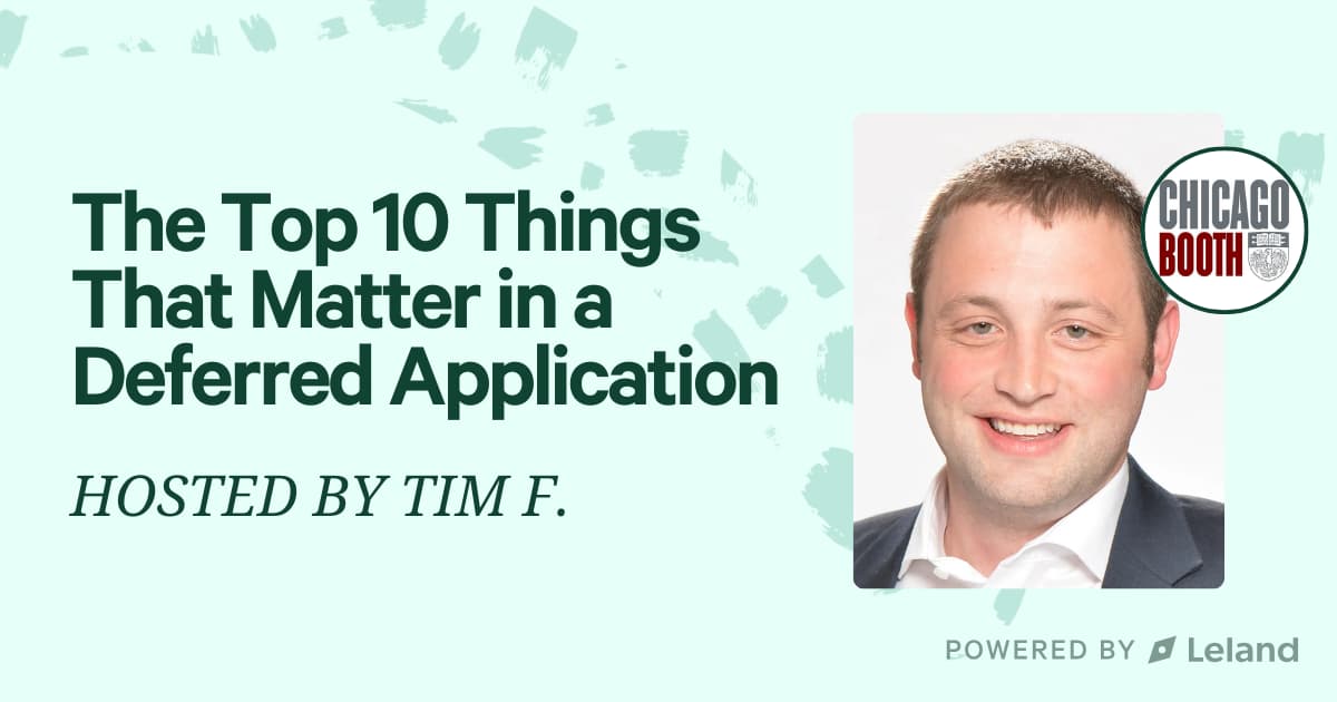 The Top 10 Things That Matter in a Deferred Application