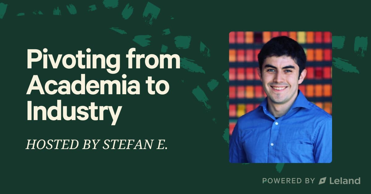 Pivoting from Academia to Industry