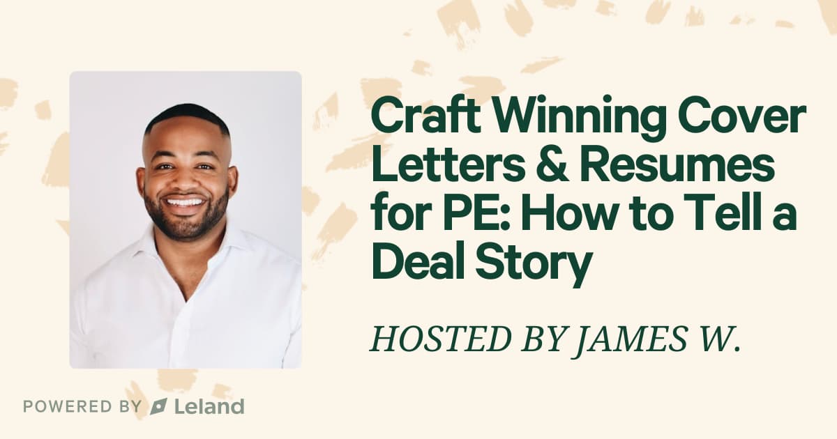Craft Winning Cover Letters & Resumes for PE: How to Tell a Deal Story