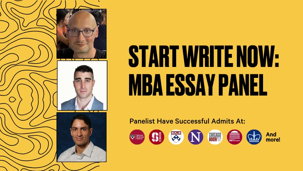 Start Write Now: MBA Essay Panel