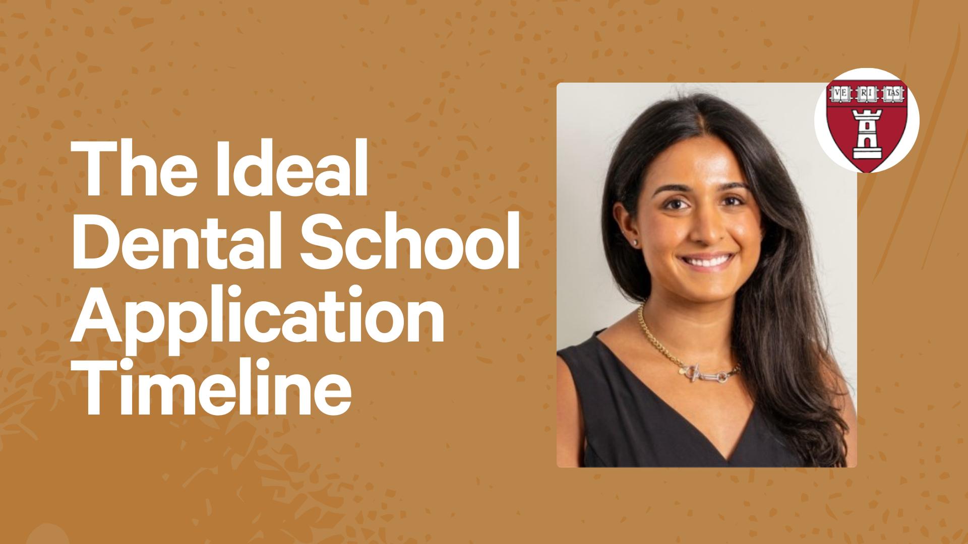 The Ideal Dental School Application Timeline