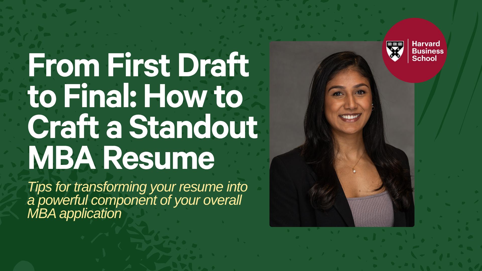 How to Craft a Standout MBA Resume