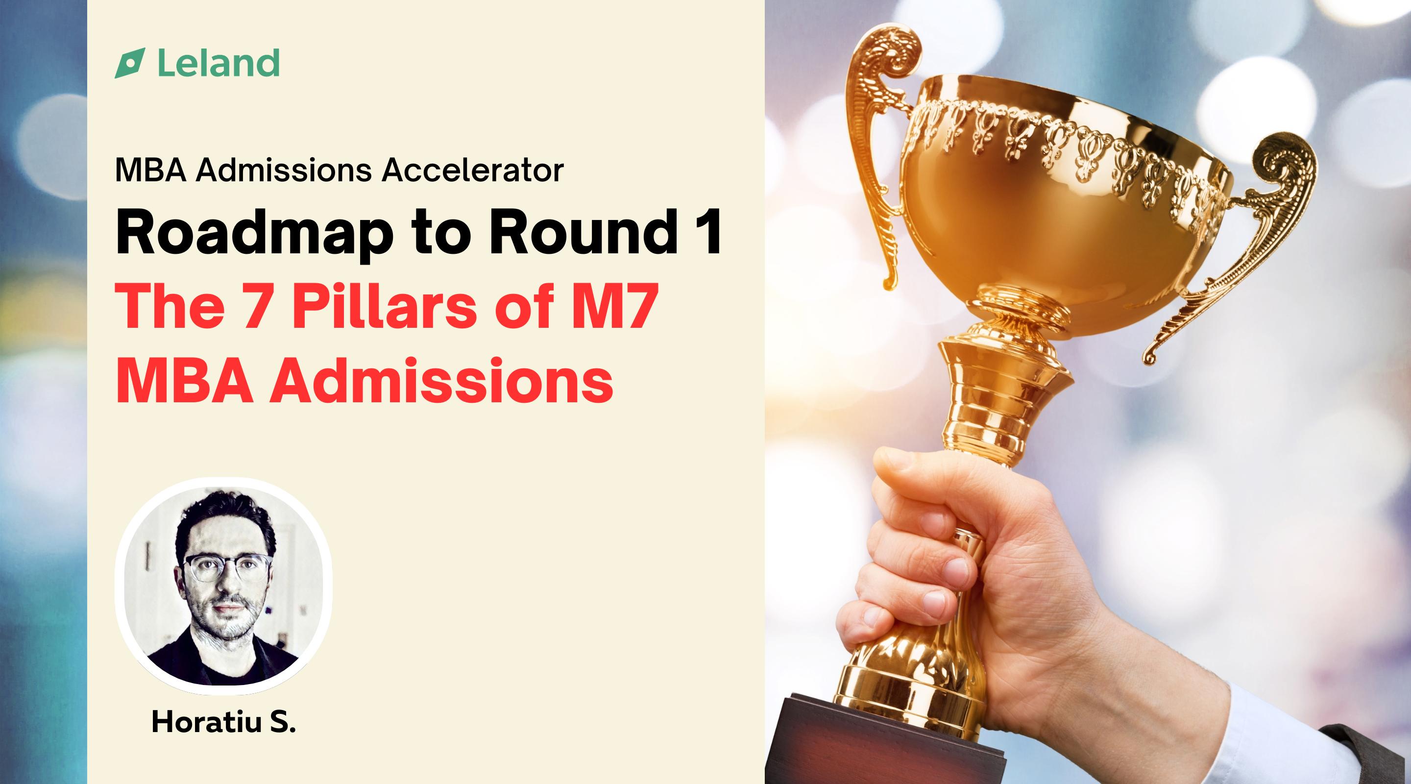 Roadmap to Round 1: The 7 Pillars of M7 MBA Admissions