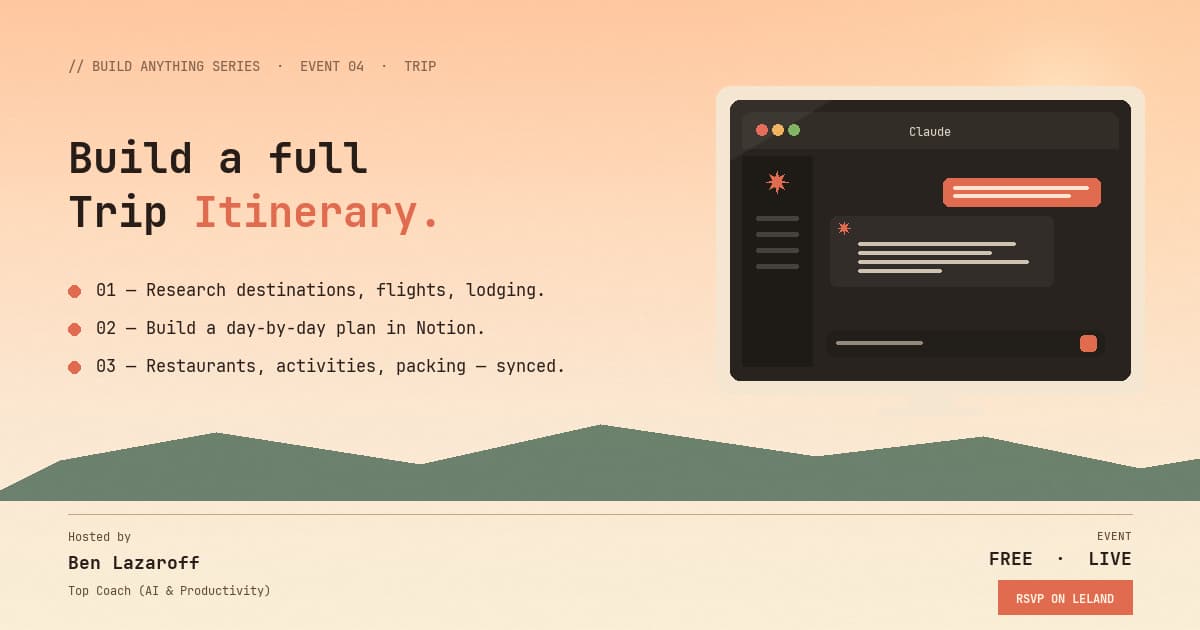 Build a Full Trip Itinerary with Claude Cowork & Code