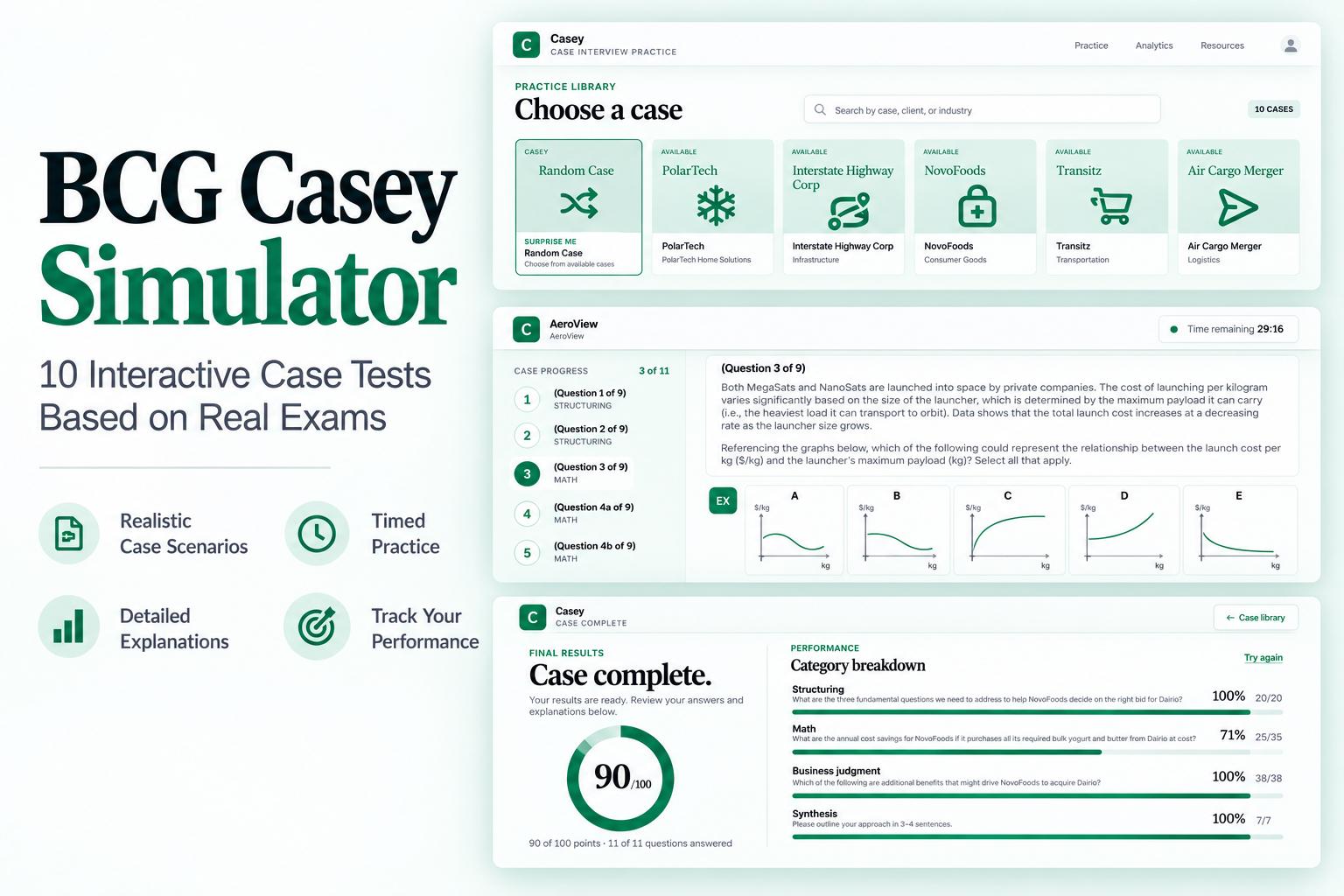 BCG Casey Simulator: 10 Interactive Tests Based on Real Exams