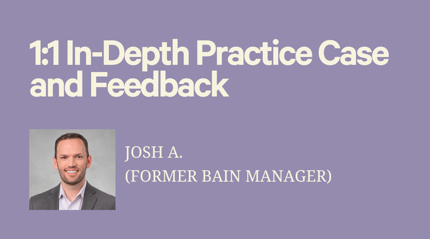 1:1 In depth case, feedback, action plan to improve (Fr. Bain Manager)