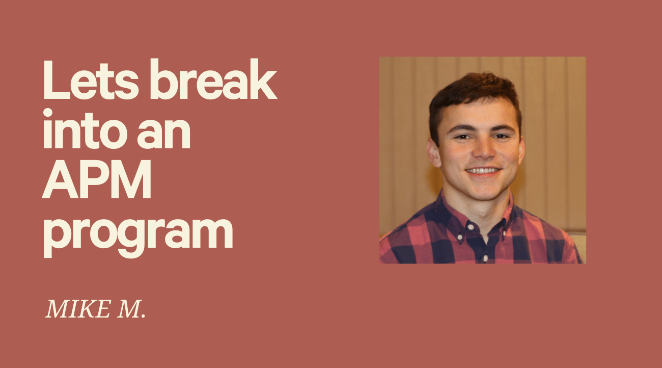 Lets break into an APM Program