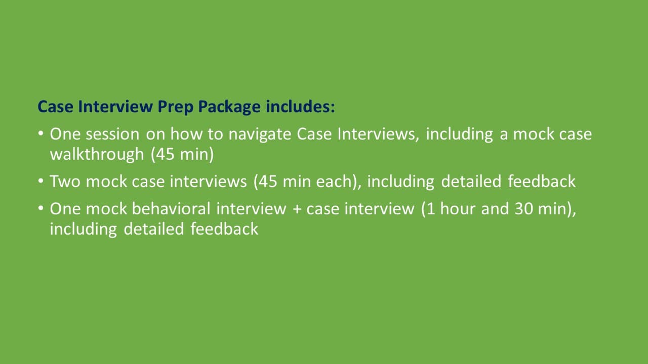 Case interview prep - get ready for an MBB Consulting Interview