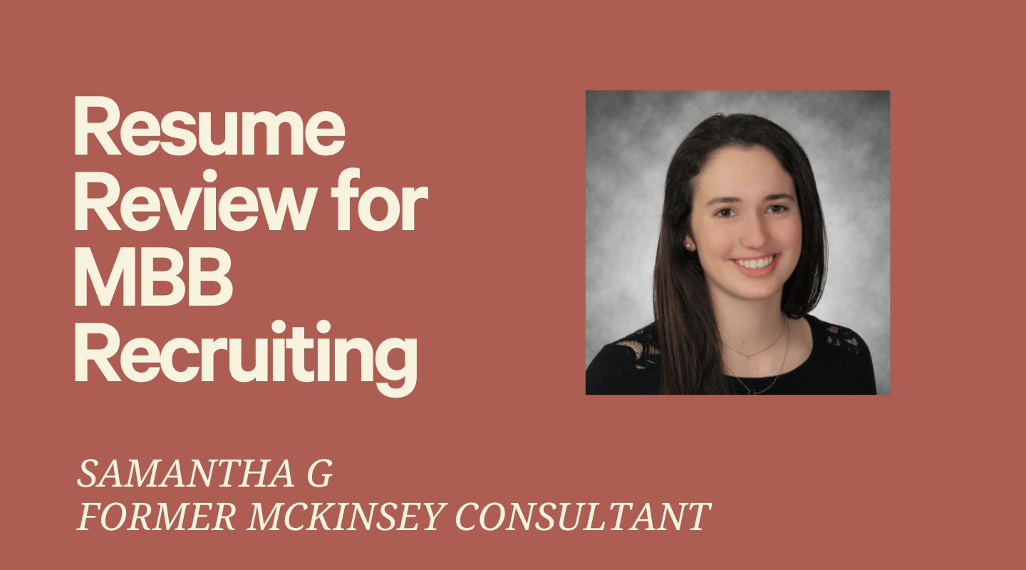 Perfect Your Resume for MBB