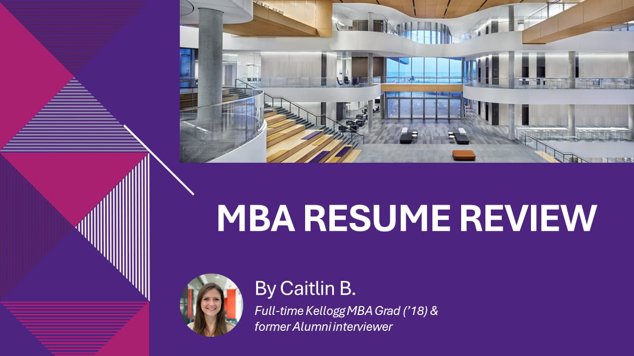 Top-tier MBA Resume Review