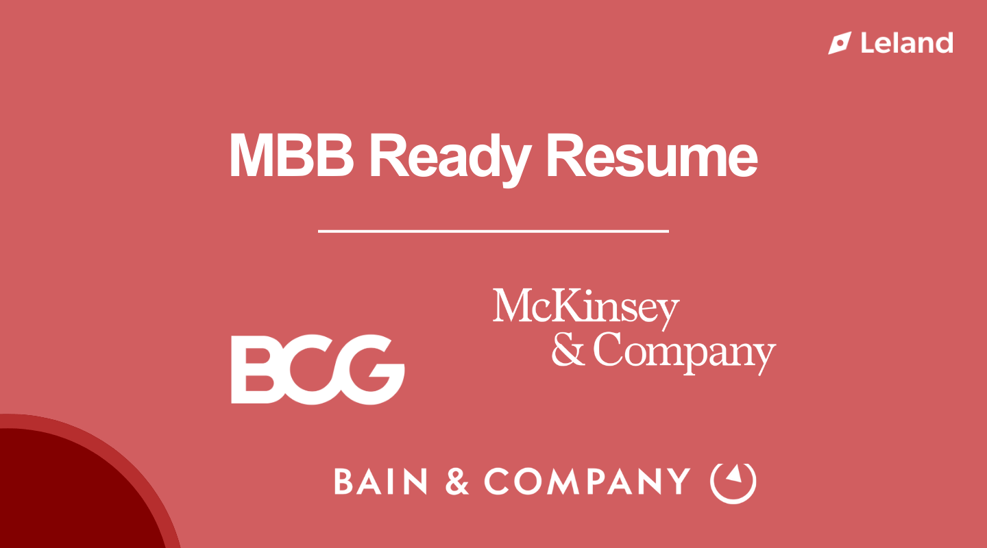 MBB Ready Resume