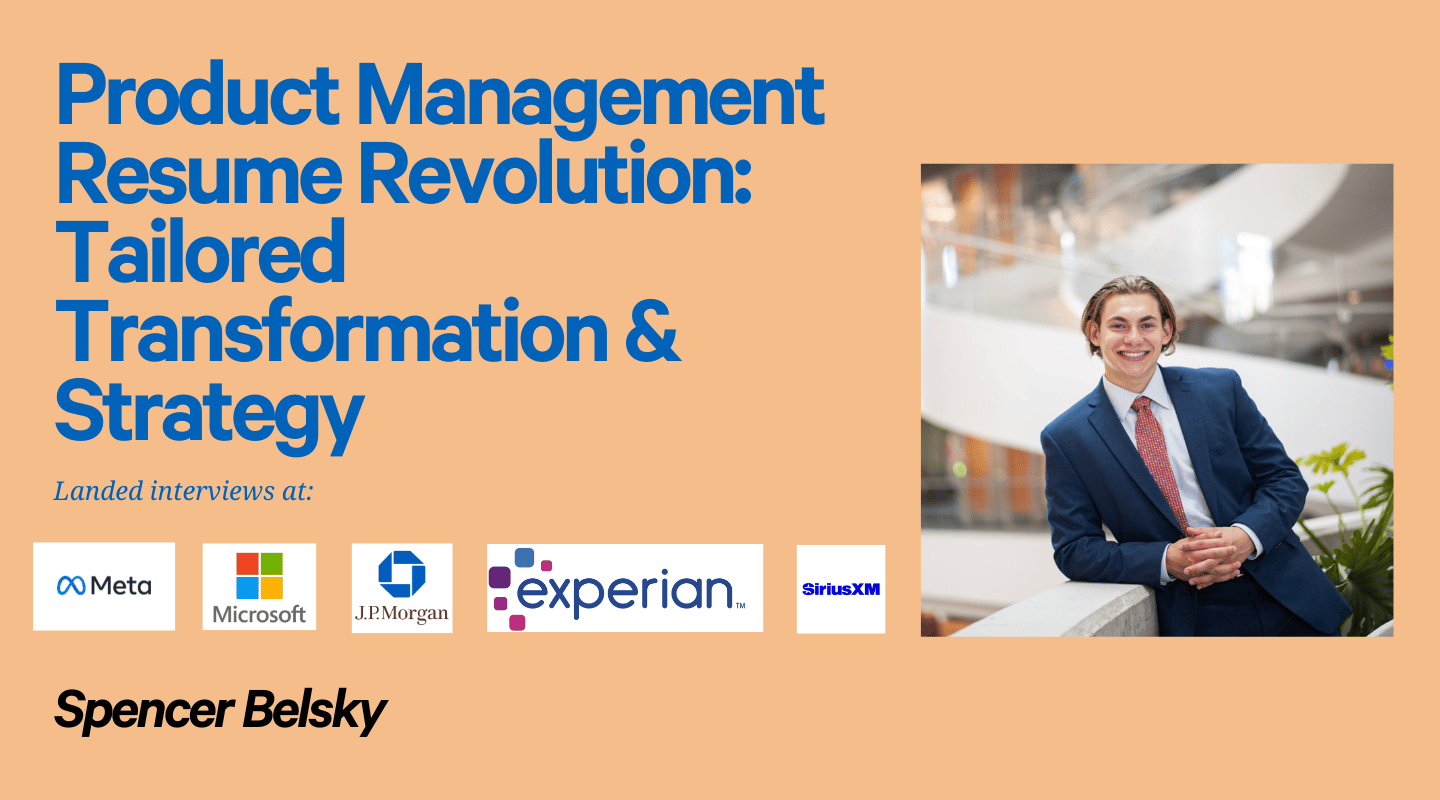 Product Management Resume Revolution: Tailored Transformation & Strategy