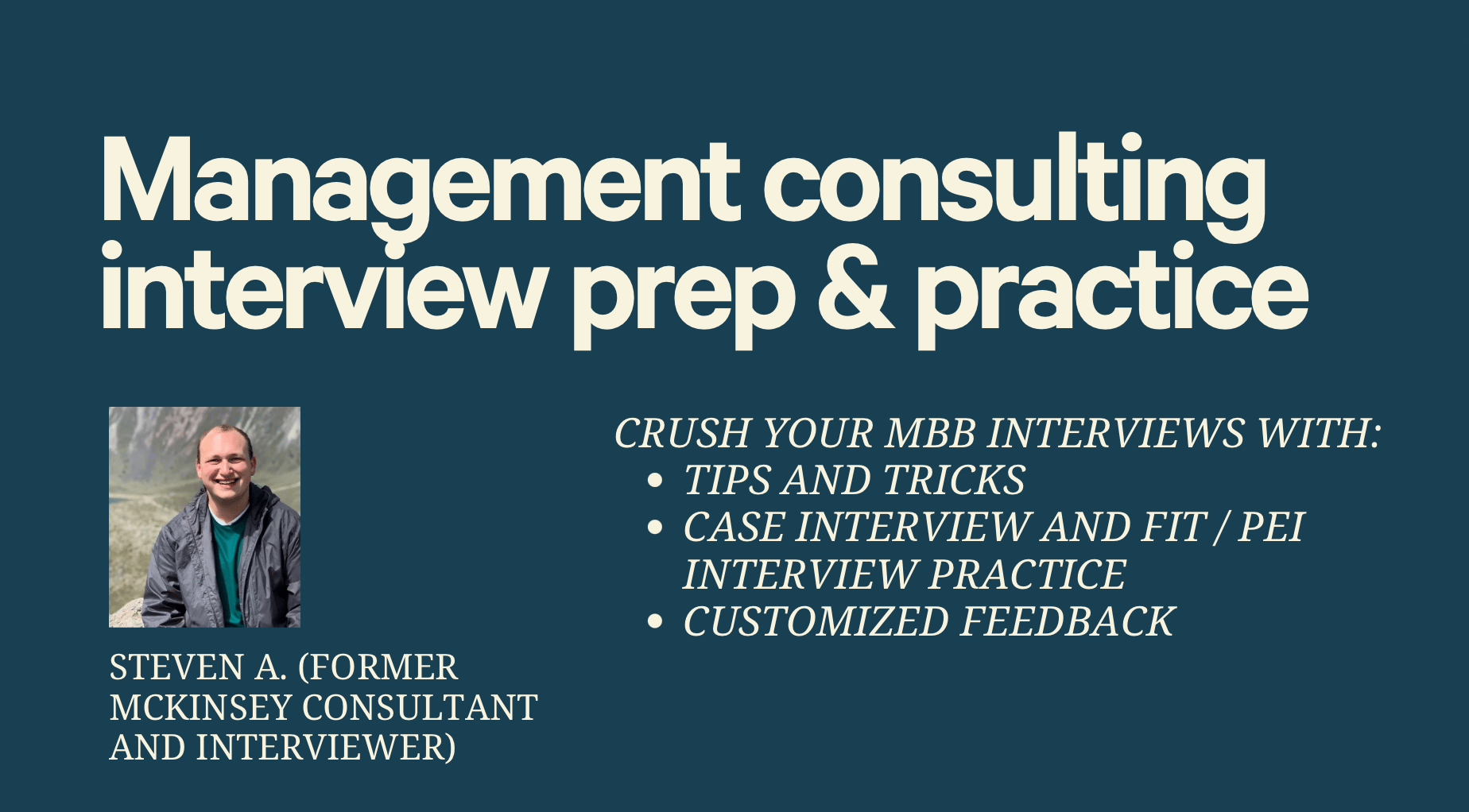 Crush Your MBB Interviews | Management consulting interview prep & practice