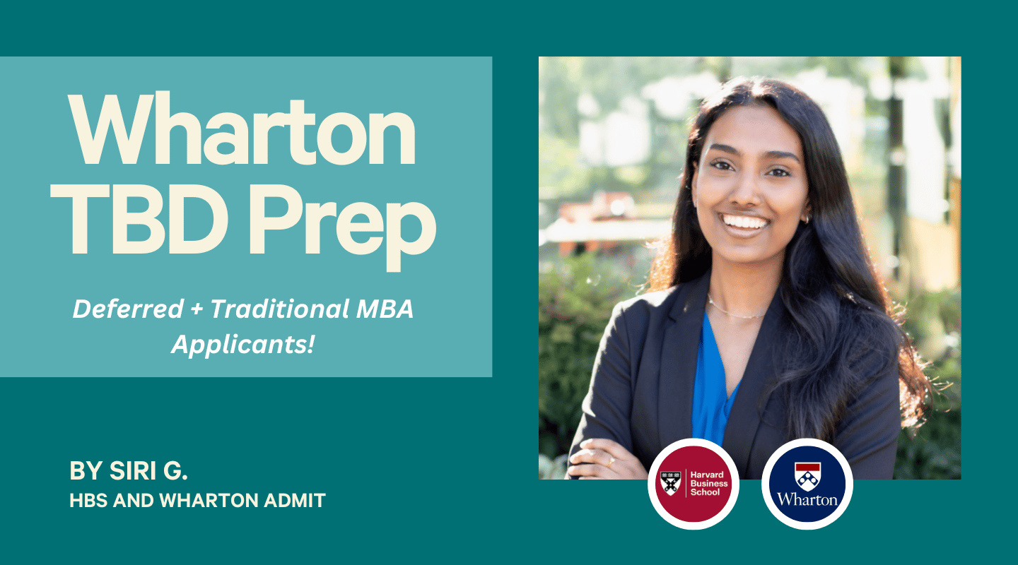 Nail your Wharton Interview | Wharton MBA TBD Prep