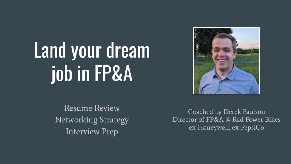 Land your dream job in FP&A!