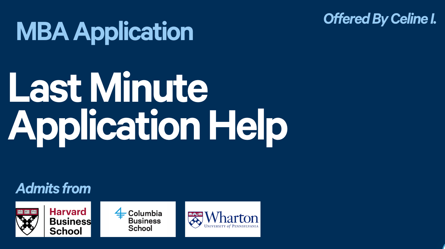 MBA Last Minute Help Package