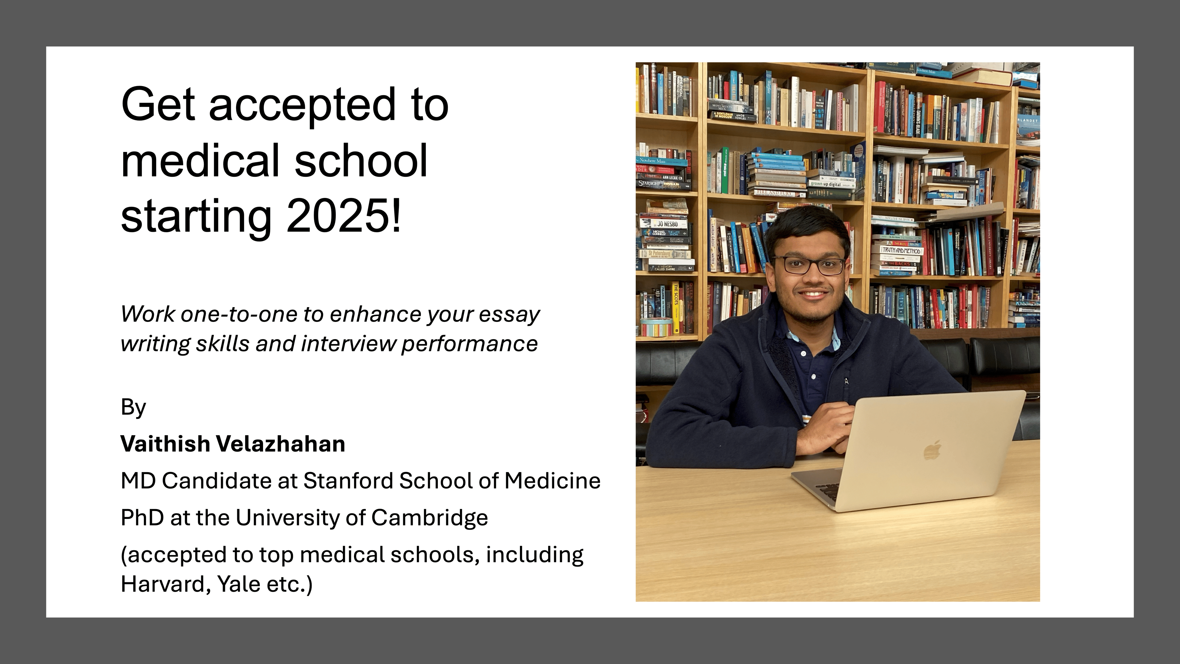 Expert Coach helping achieve MD admissions to top schools with scholarships