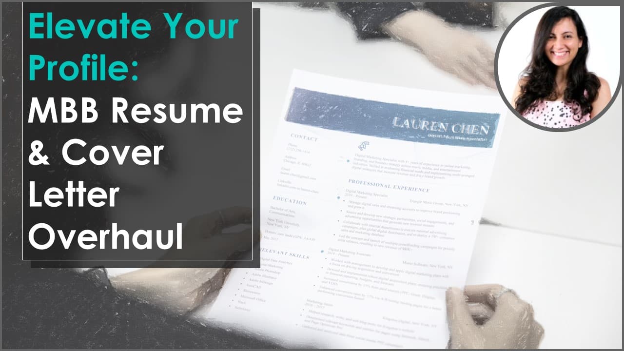 MBB Resume & Cover Letter Review by ex-MBB Interviewer