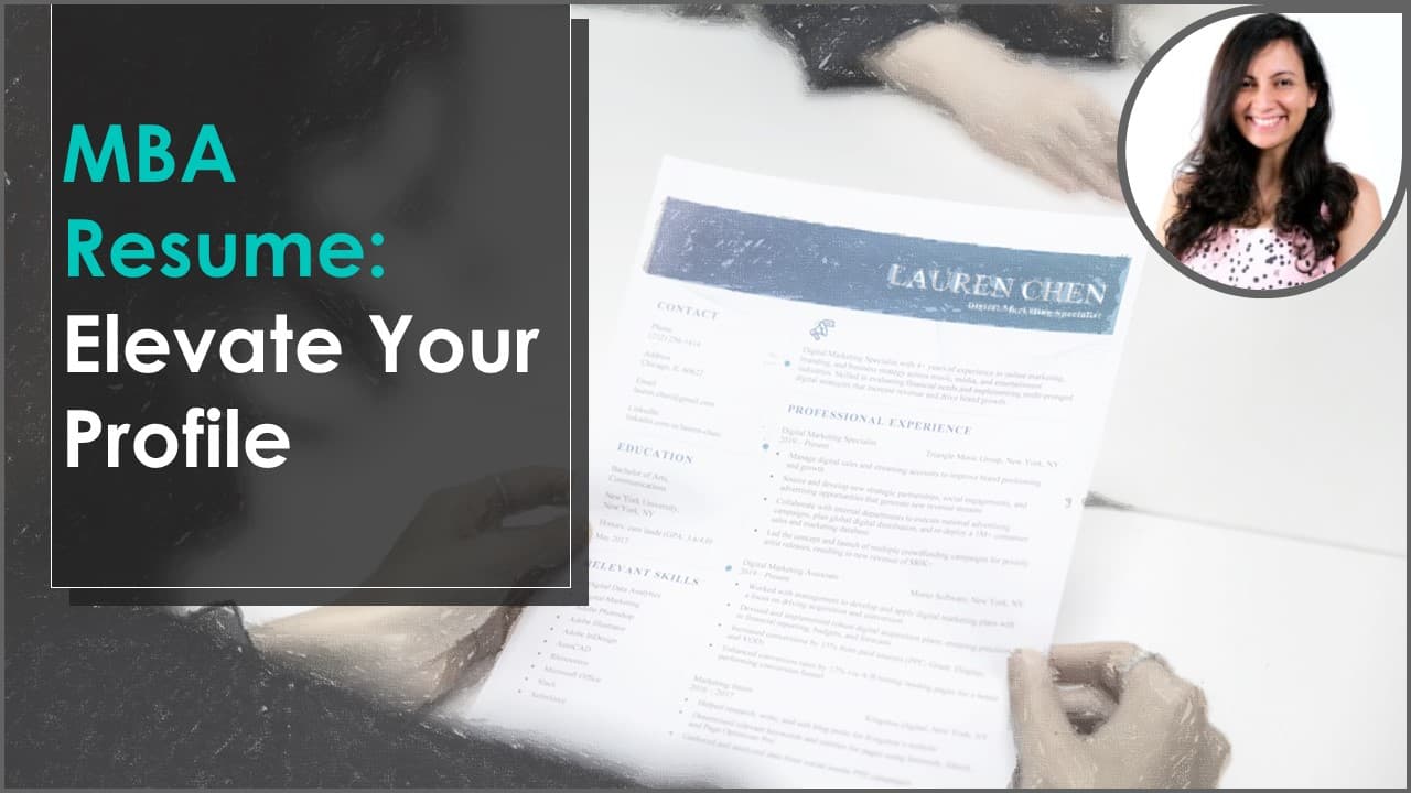 MBA Resume Review by INSEAD/Booth/Stern Admit