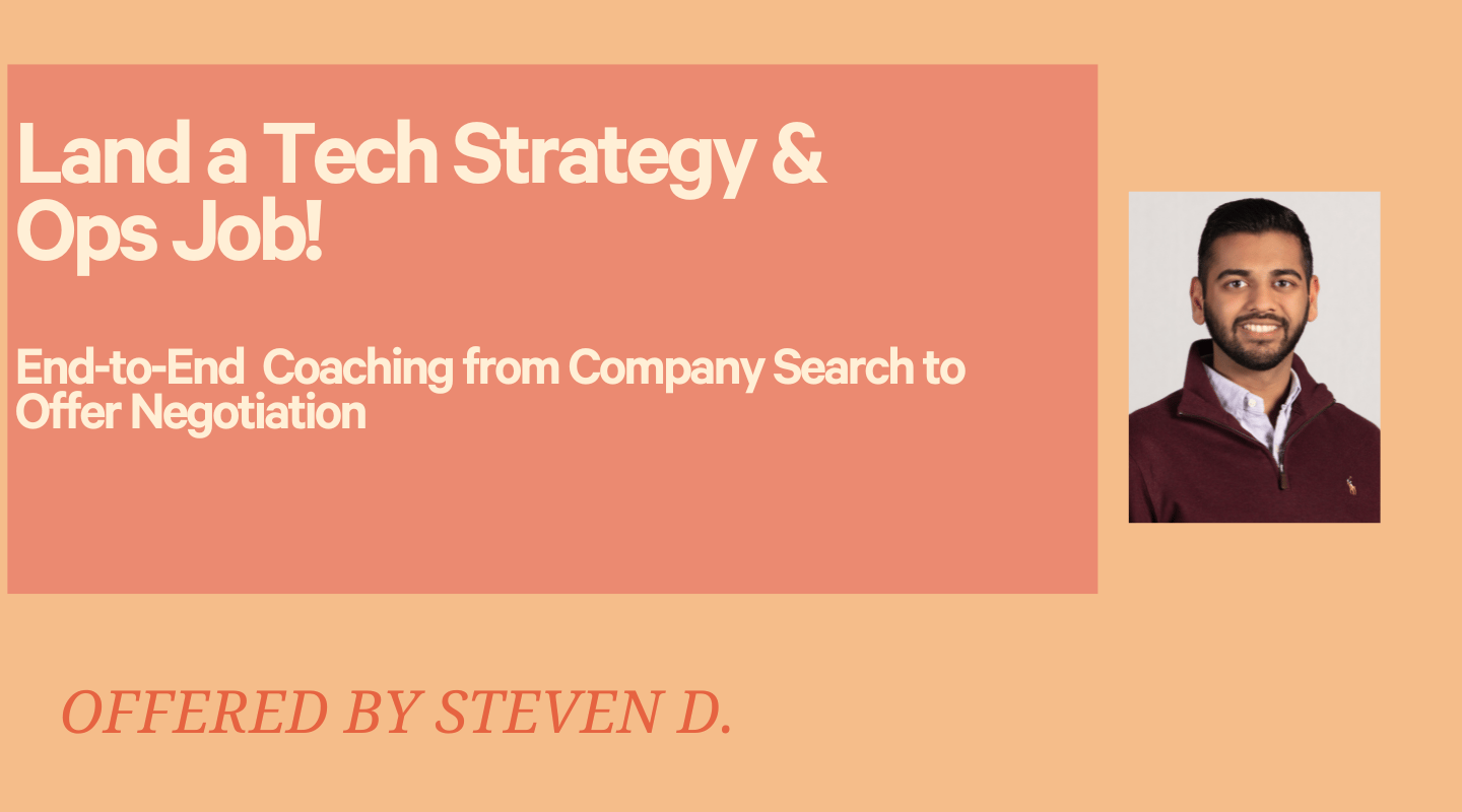 Find a Role in Tech Strategy or Operations: From Company Search to Offer