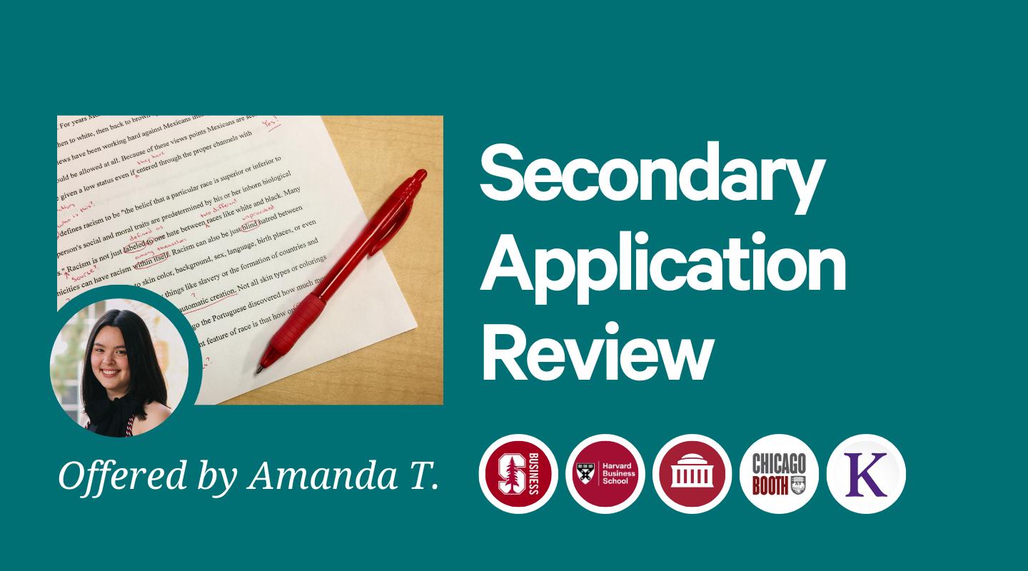 Secondary MBA Application Review -- Let's Hit Submit!