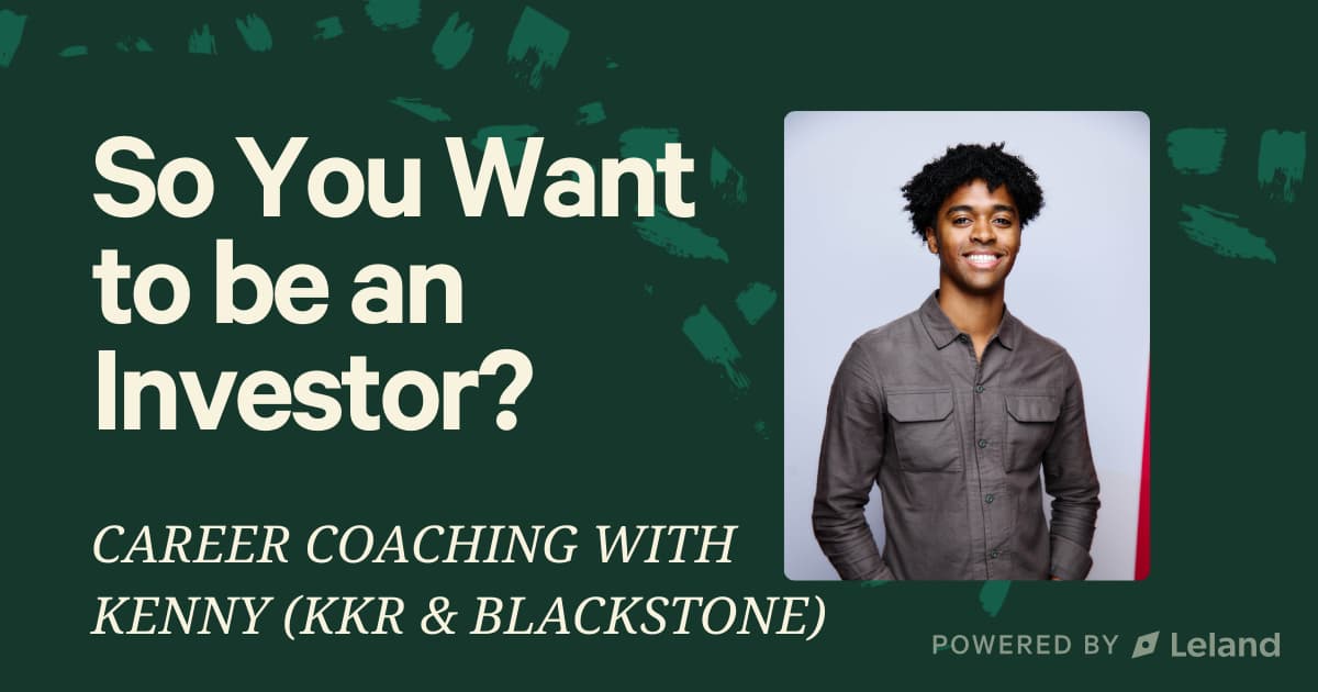 So You Want to Be an Investor? - 2 Hr Buyside Career Coaching