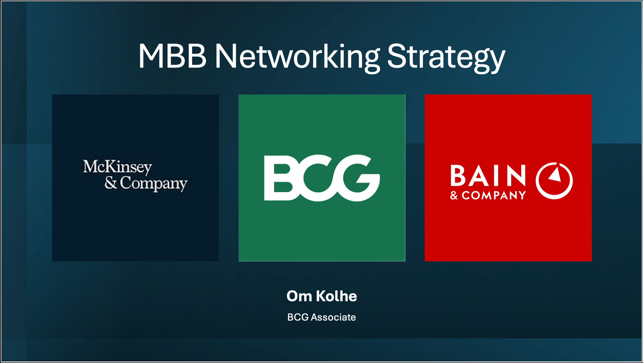 MBB Networking Strategy 