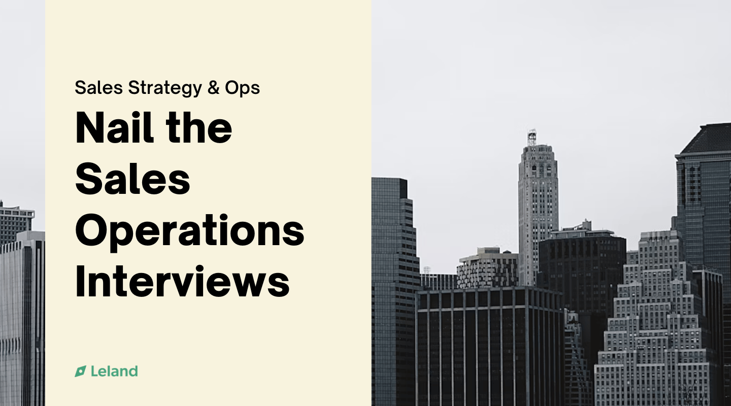 Nail the Sales Operations Interviews