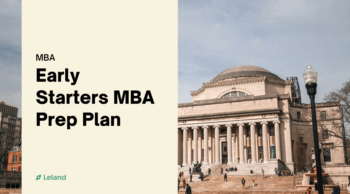 Early Starters MBA Prep Plan