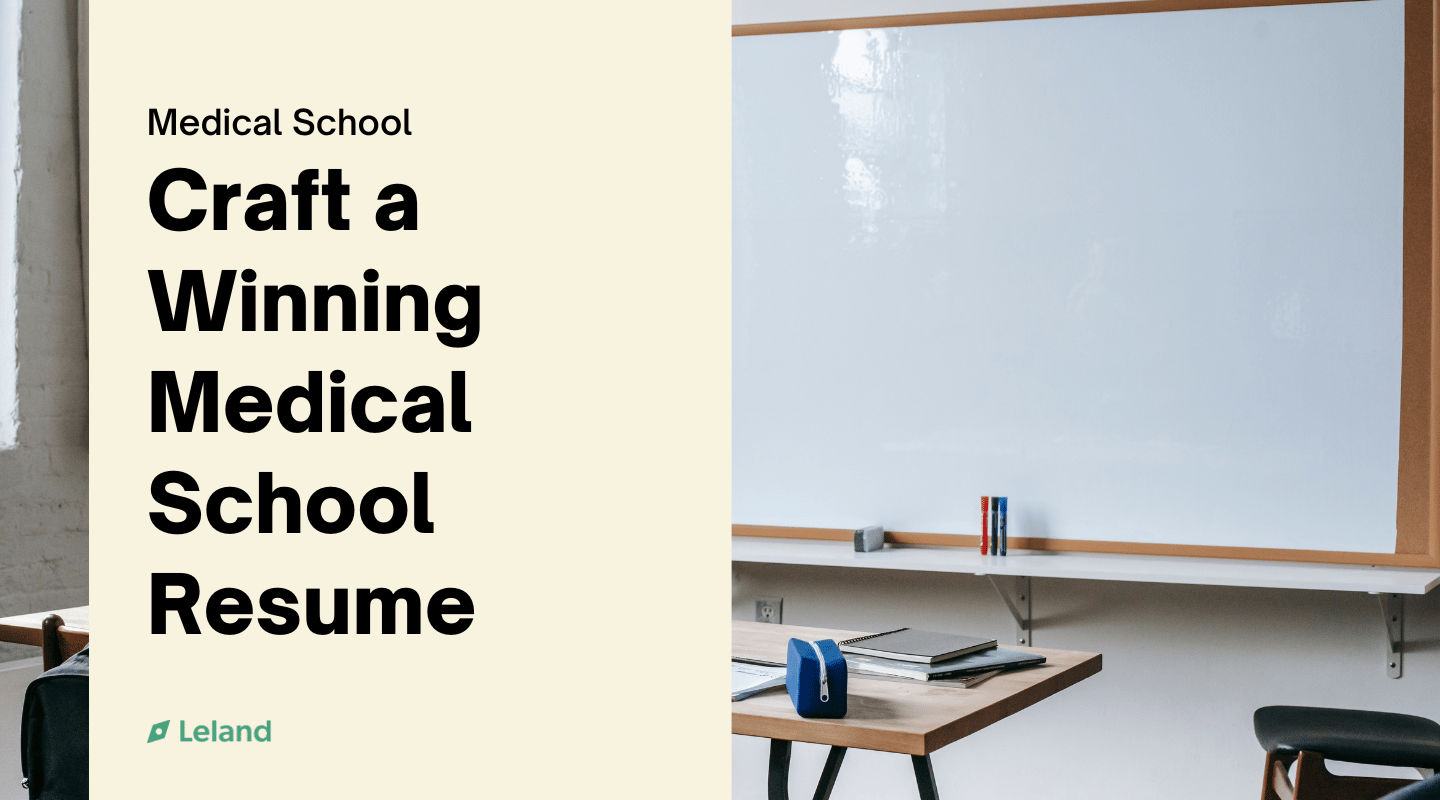 Craft a Winning Medical School Resume
