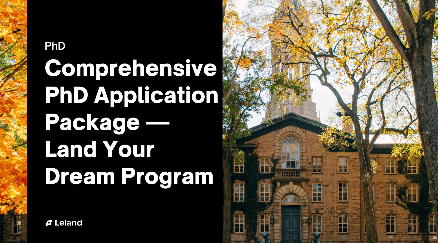 Comprehensive PhD Application Package — Land Your Dream Program