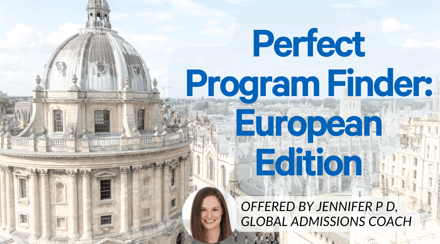 Perfect Program Finder: Europe