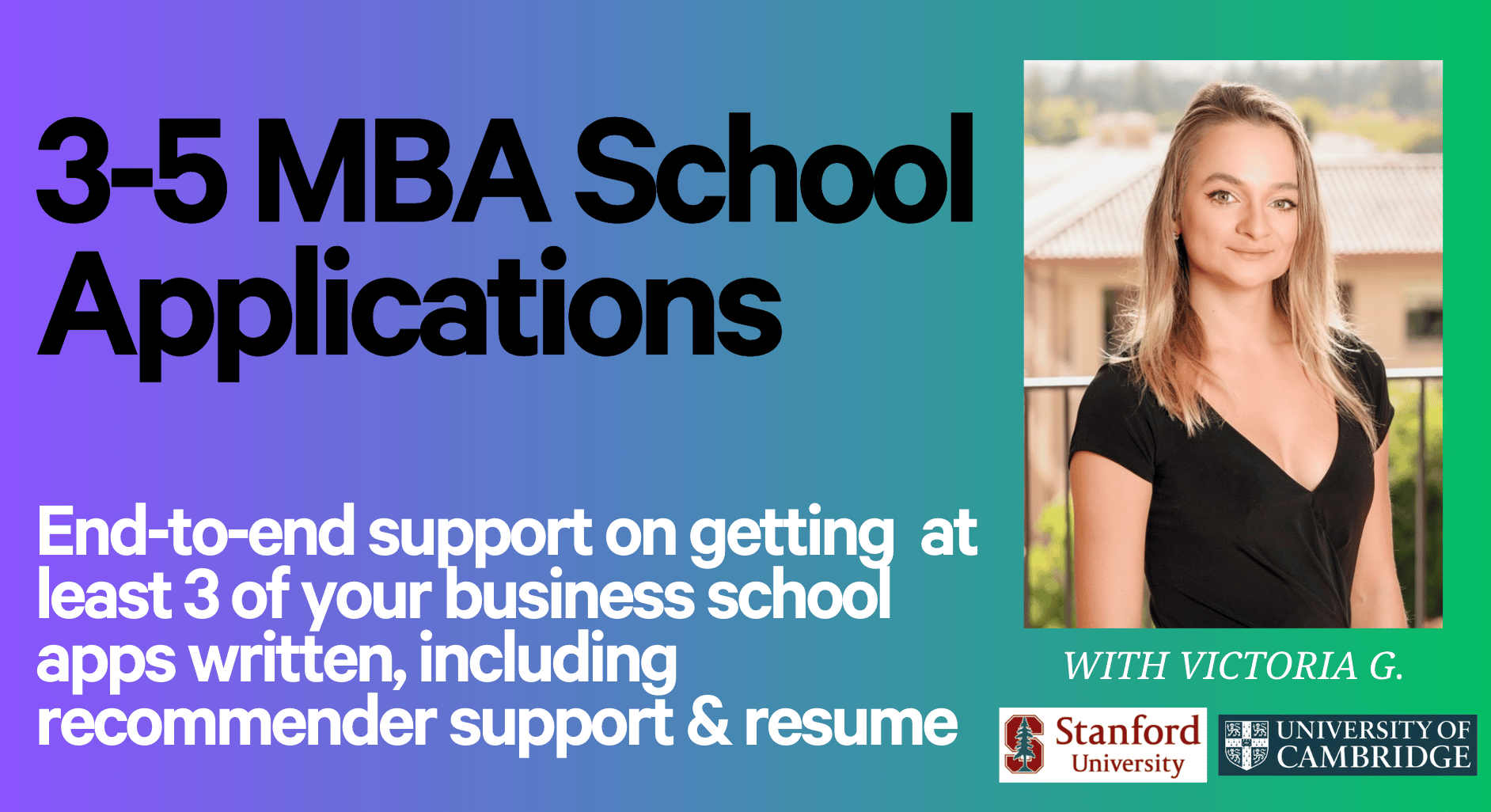 Full MBA applications package for 3-5 schools ✅