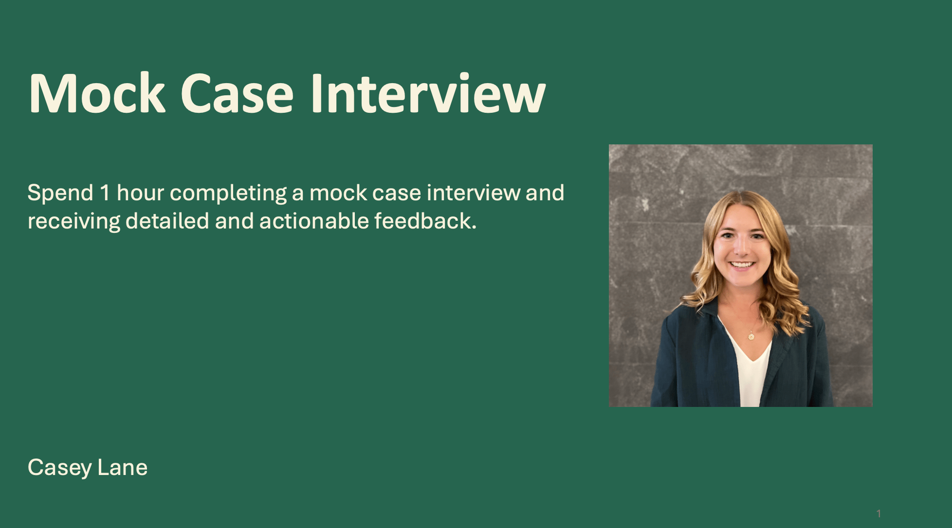 Mock case interview 