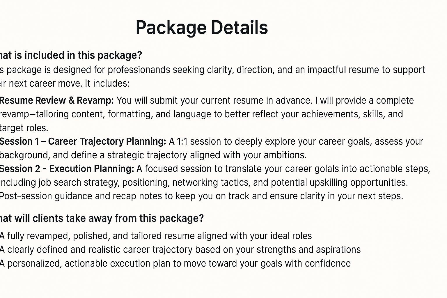 Premium Career Package Plan